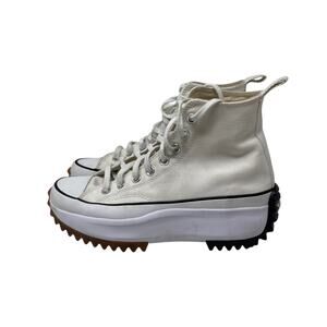 Converse Run Star Hike High Top Canvas Platform Sneakers - White - Womens Size 8